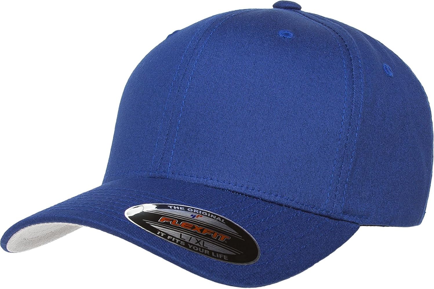 Flexfit/Yupoong 5001 V-Flexfit Cotton Twill Hat Cap (Small/Medium, Royal)