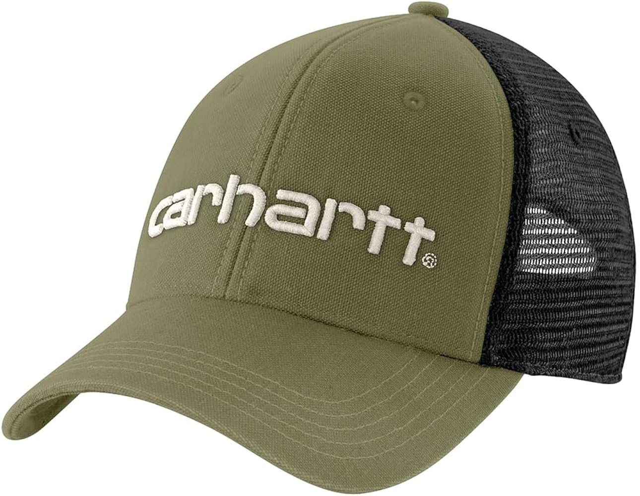 Carhartt Men's Canvas Mesh-Back Logo Graphic Cap