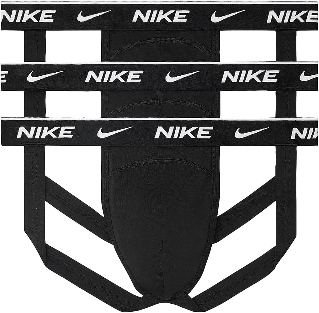 Nike Men`s Dri-FIT Essential Cotton Stretch Jock Strap 3 Pack