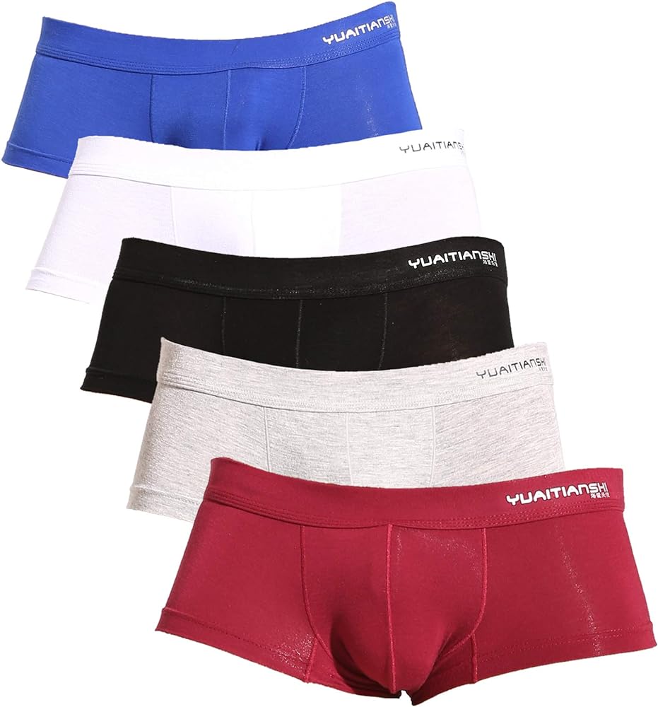 2-Pack Pure Color Men's Soft Underwear Modal Comfortable Boxer Briefs