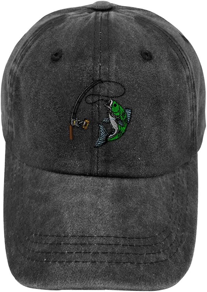 Custom Vintage Washed Hat Sport Fishing Fish Logo Embroidery Dad for Men & Women