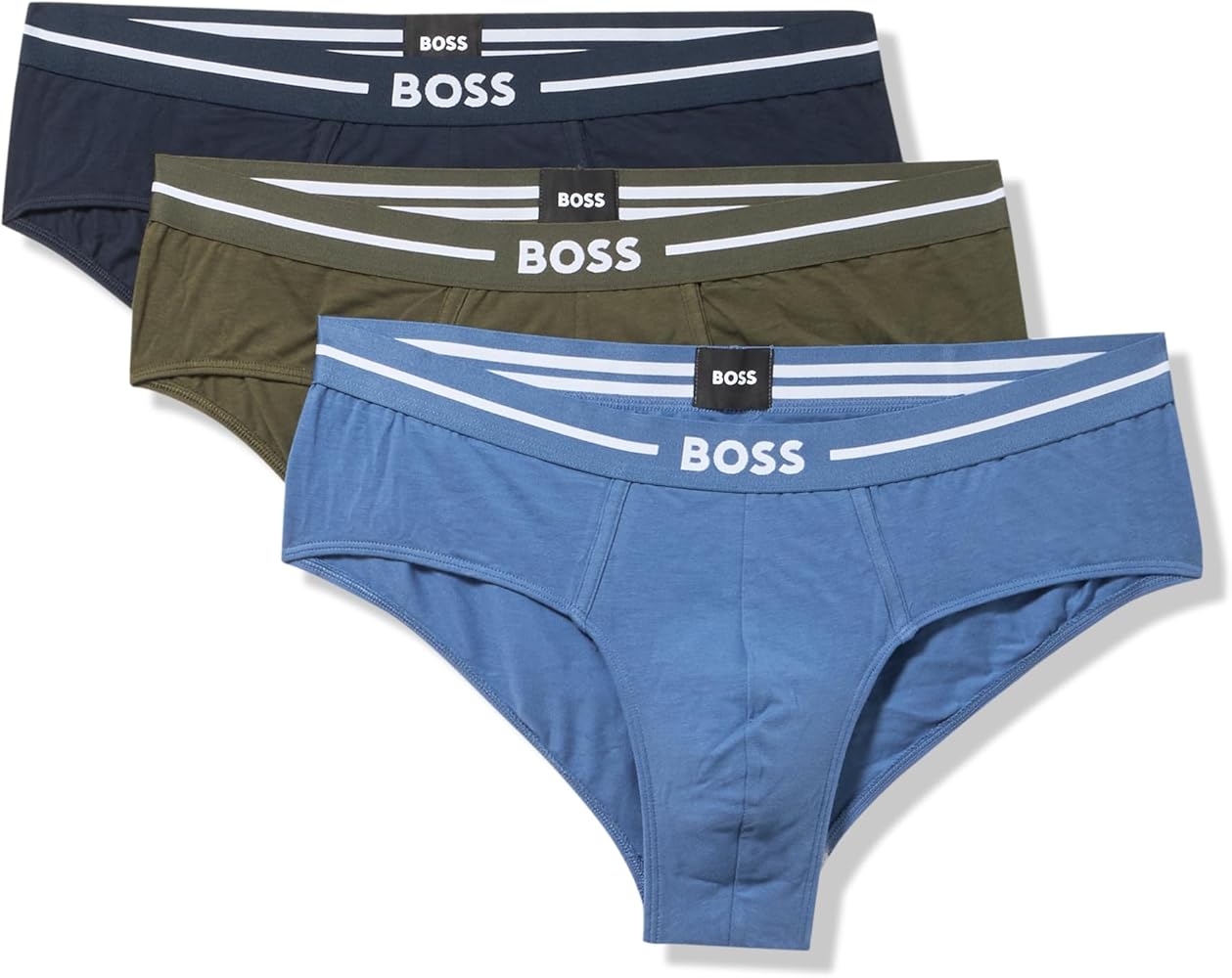 BOSS Men's Stretch Cotton 3 Pack Briefs