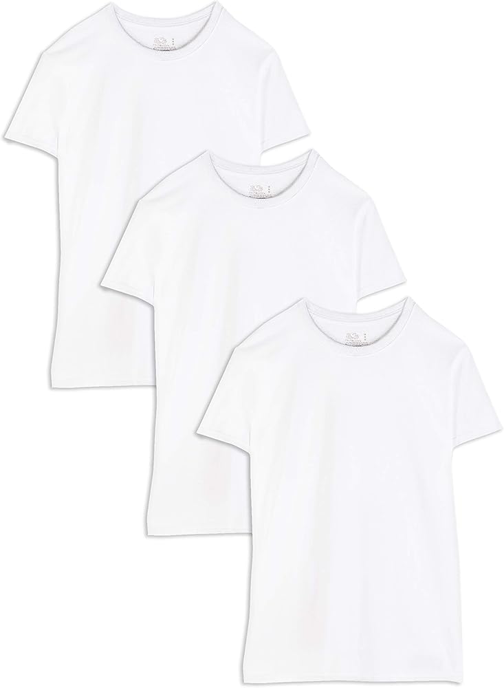 Fruit Of The Loom Men's Tall Tag-Free Undershirts, Big Man-Crew-3 Pack, 3X-Large