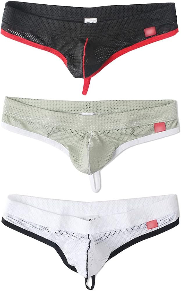 Men's Underwear Low Waist Nylon Mesh Breathable Men's Thong