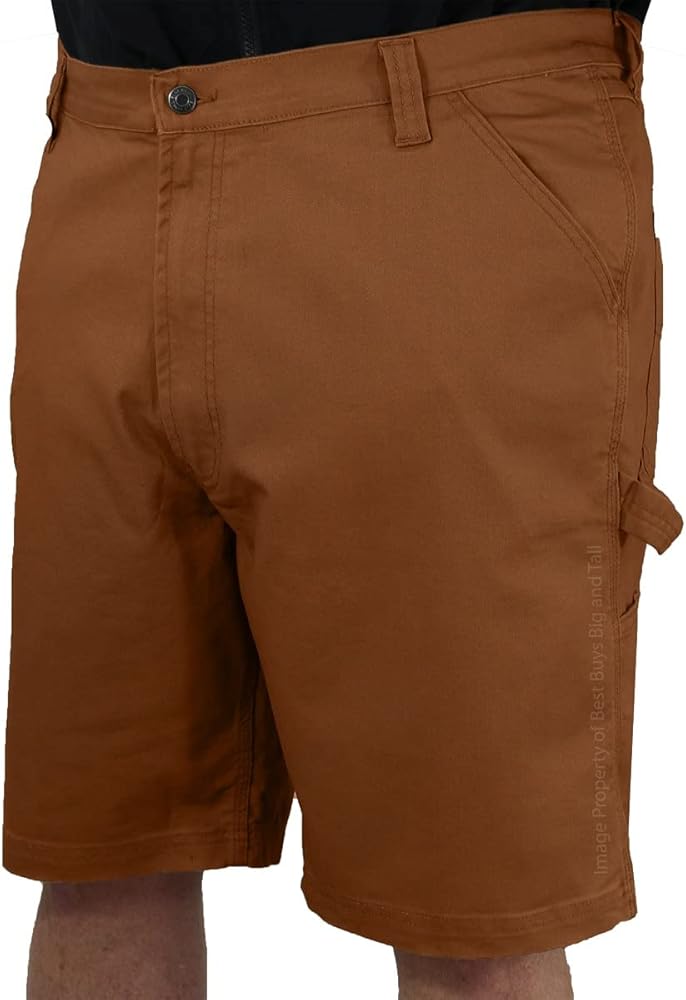 Big & Tall Men’s Comfort Stretch Carpenter Shorts Rust Sizes 44 to 60