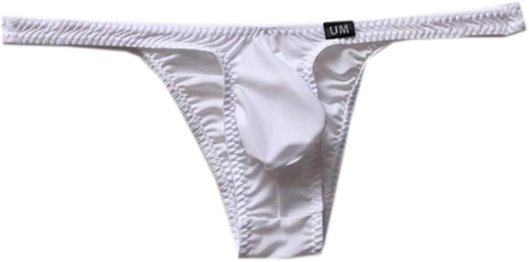 Mens Low Rise Mid Coverage Back Briefs Bikini Sexy Underwear White