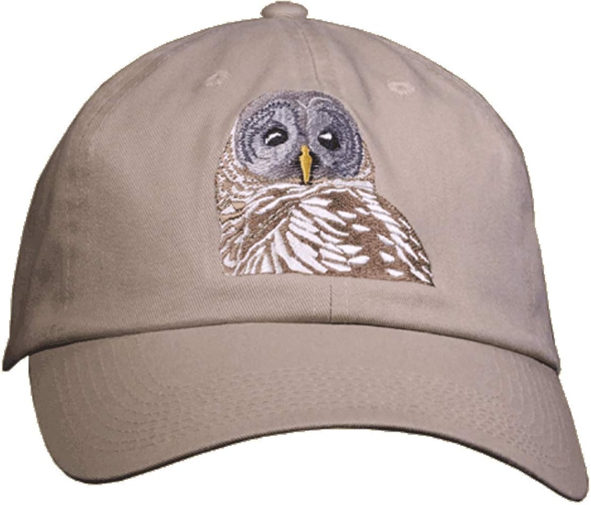 Barred Owl Embroidered Cap (EM010C) Khaki