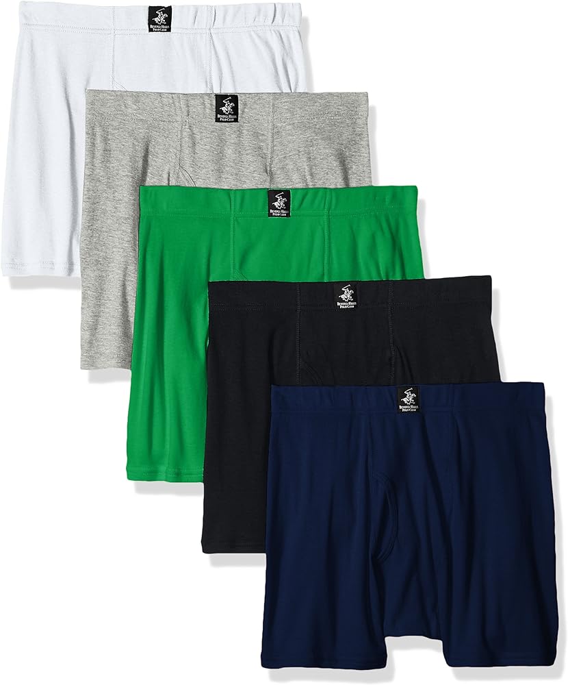 Beverly Hills Polo Club Men's 5 Pack Comfort Boxer Brief