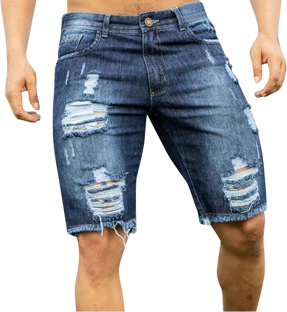 Casual Pants for Men Pants for Mens Casual Shorts Spring Pocket Sports Summer Bodybuilding Denim Short Pants Jeans