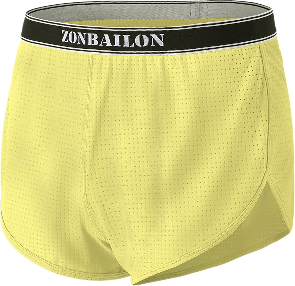 ZONBAILON Men's Sexy Boxer Shorts Loose Large Split Side Casual Cooling Tapered Trunks Underwear