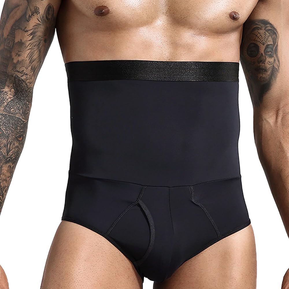 Men Tummy Control Shorts High Waist Underwear Slimming Shapewear Body Shaper Leg Boxer Briefs