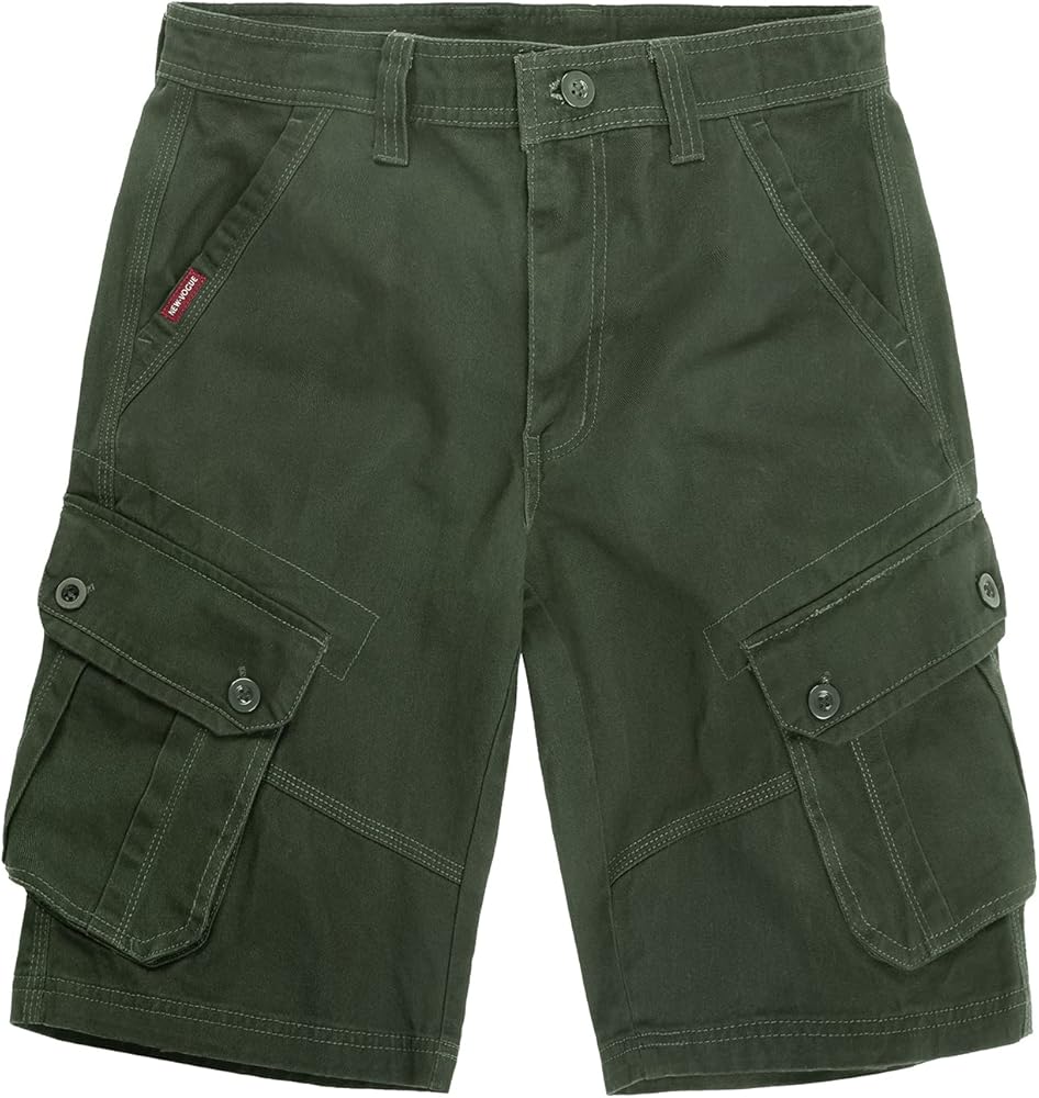 Men's Relaxed Fit Cargo Shorts Multi-Pocket Twill Shorts