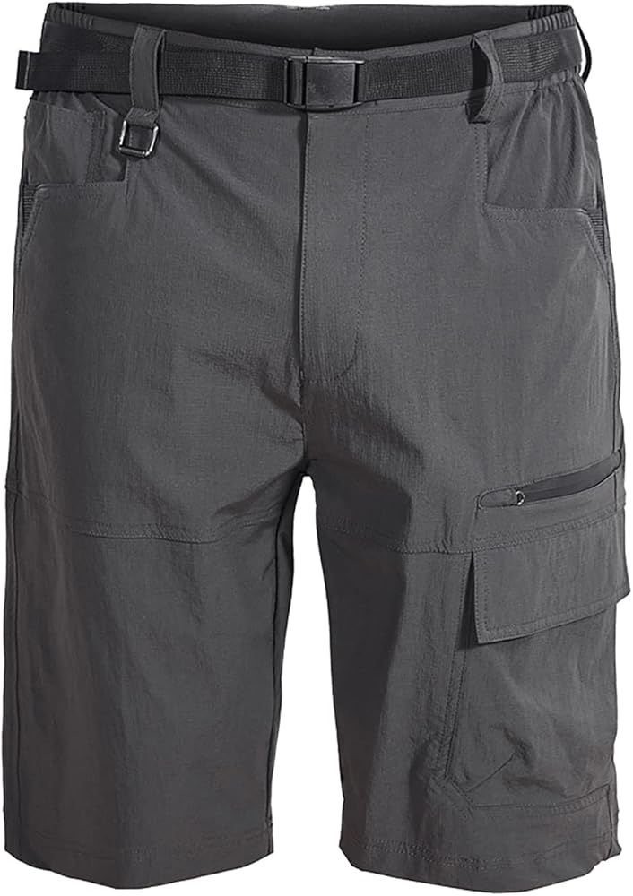 PEHMEA Men's Summer Relaxed Fit Stretch Quick Dry Outdoor Active Hiking Shorts with Pockets