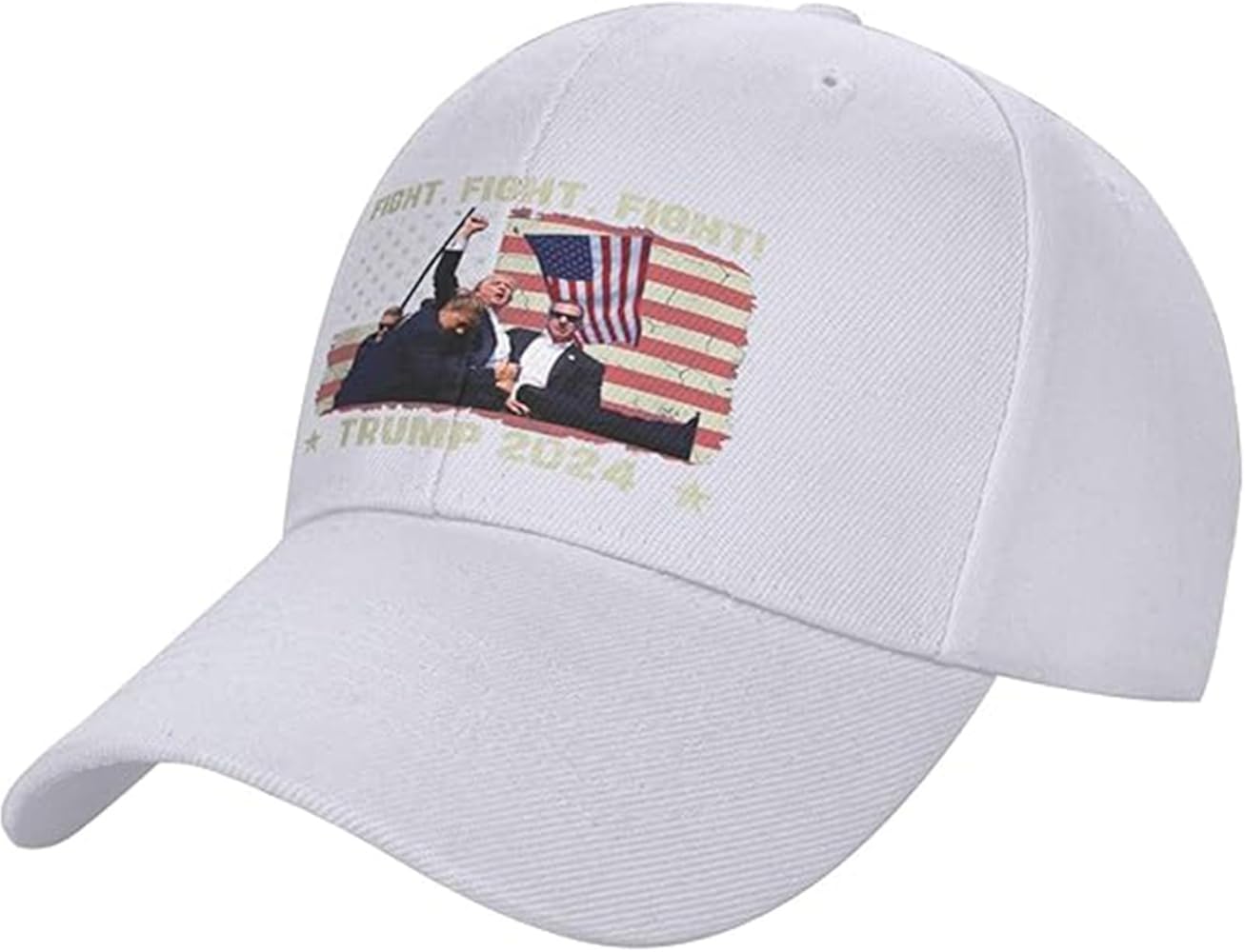 Fight Fight Fight MAGA Hat Make America Great Again Trump Slogan with USA Flag Cap Adjustable Baseball Hat