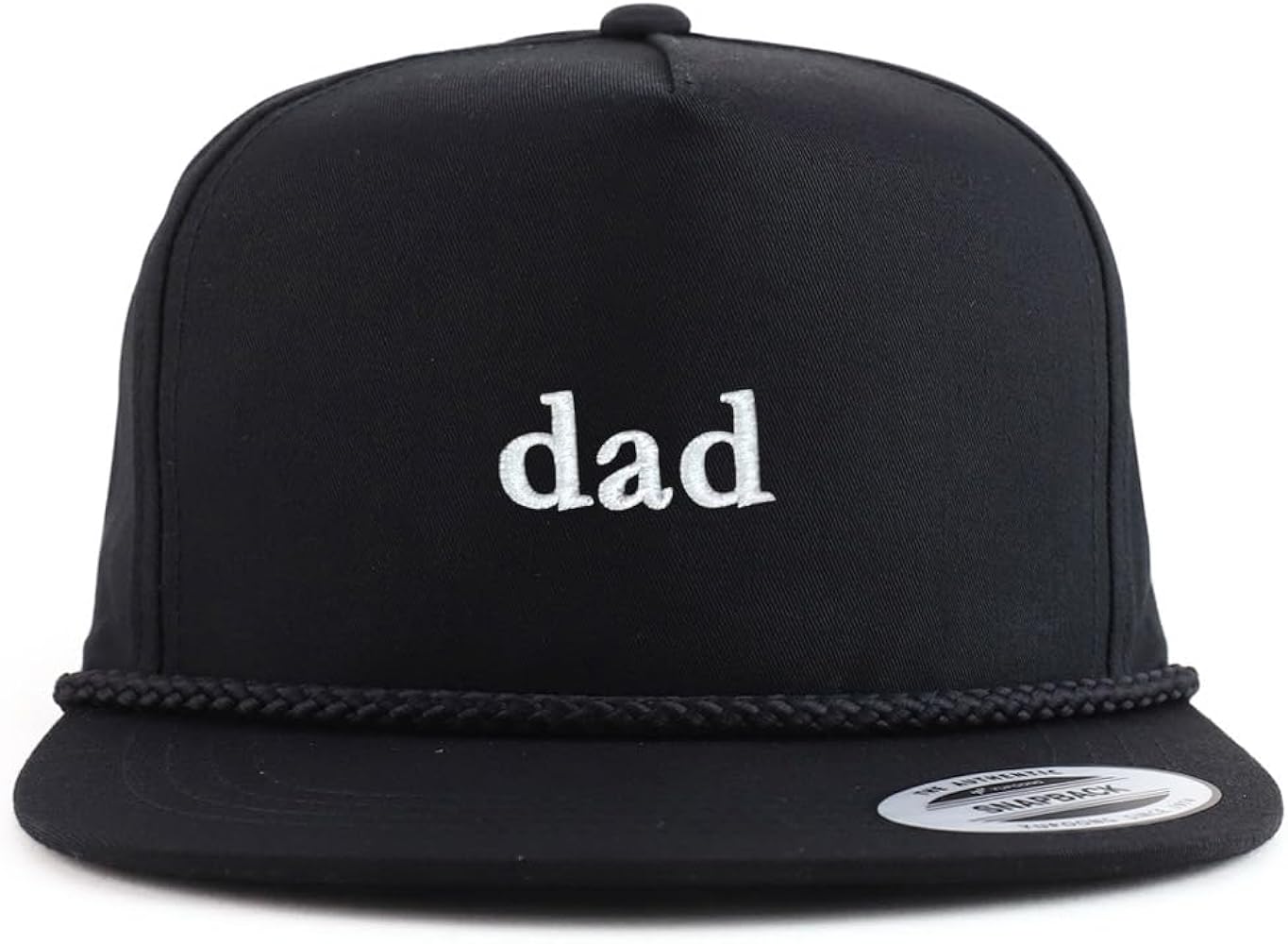 Trendy Apparel Shop Dad Embroidered 5 panel Flatbill Braid Snapback Golf Cap