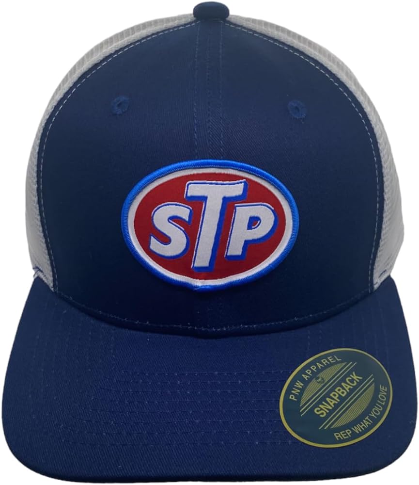 STP Vintage Trucker Hats Mesh Backing Snapback - Adjustable with Woven STP Patch