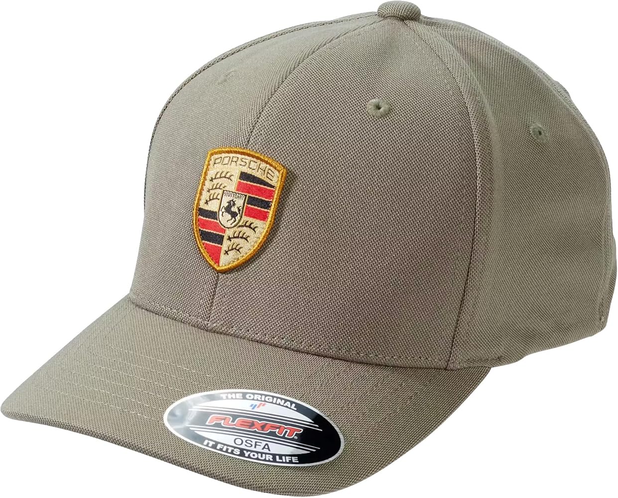 Porsche Grey Green Flexfit Baseball Cap