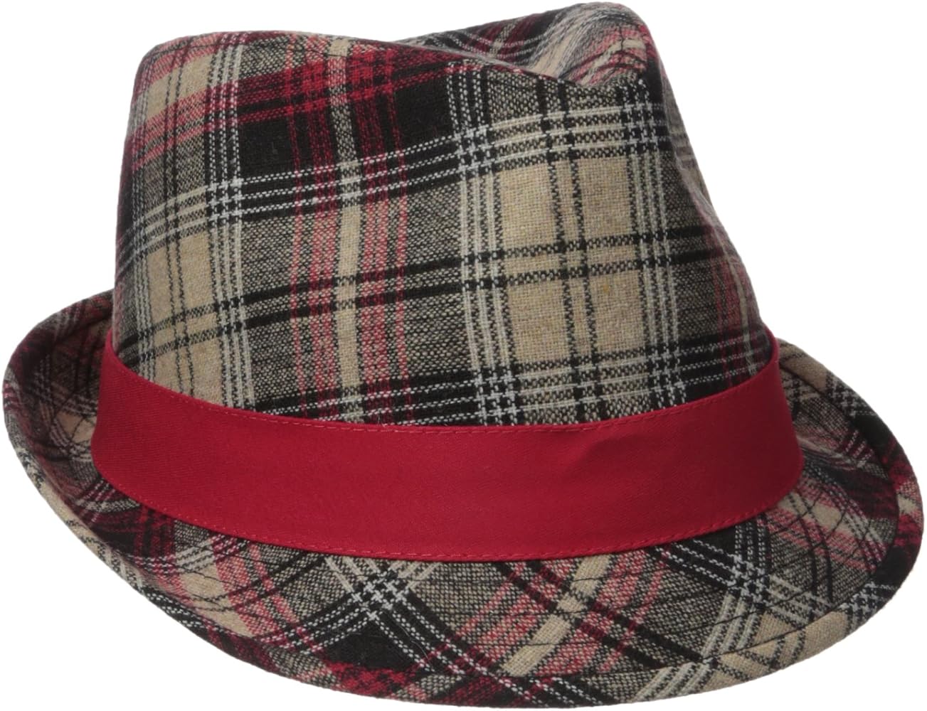 Henschel Hats Men's Wool Blend Plaid Fedora with Solid Band and Loop