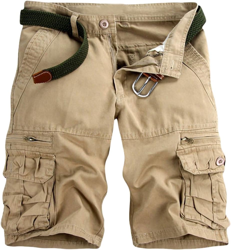 Lastesso Men's Outdoor Cargo Shorts Ripstop Big & Tall Athletic Tactical Shorts 2023 Summer Multi Pocket Solid Hiking Short