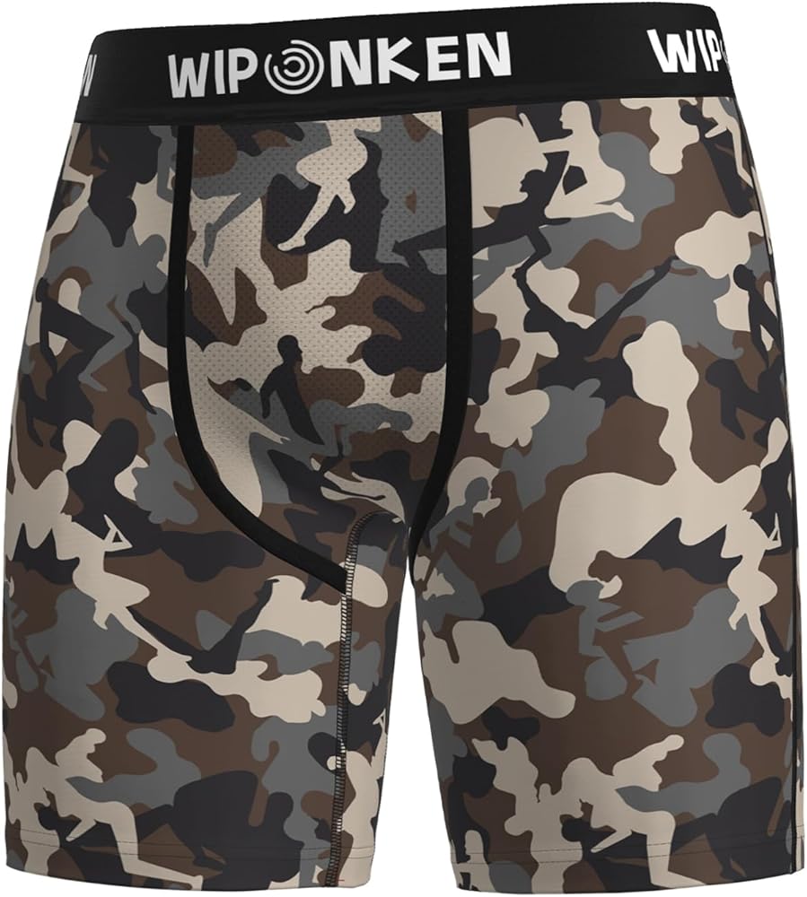 Men's Underwear | Mens Boxer Briefs Print | Moisture Wicking Underwear with No-Fly for Men