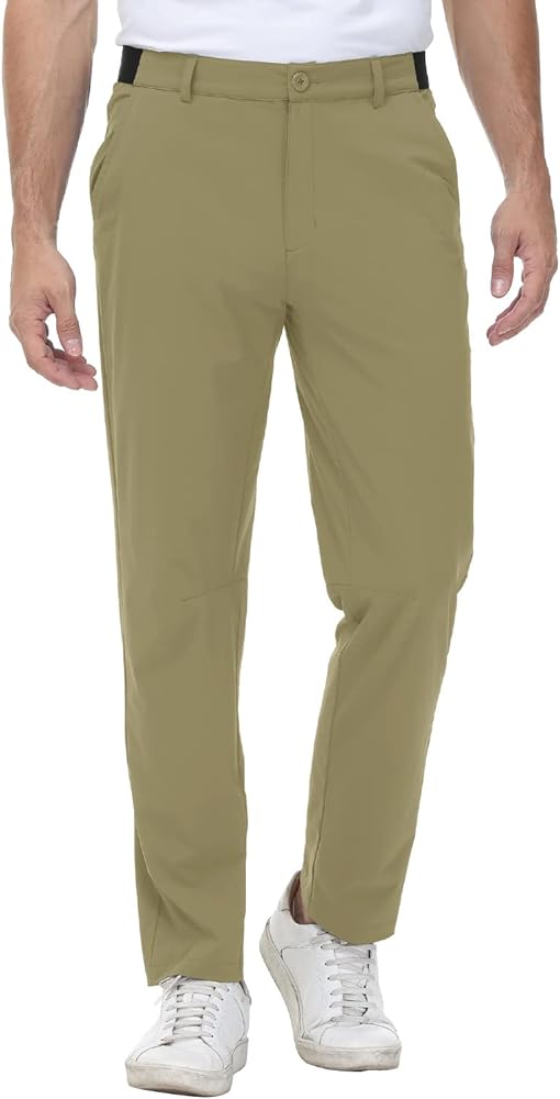 TBMPOY Mens Stretch Golf Pants Lightweight Quick Dry Casual Work Pant with 3 Pockets