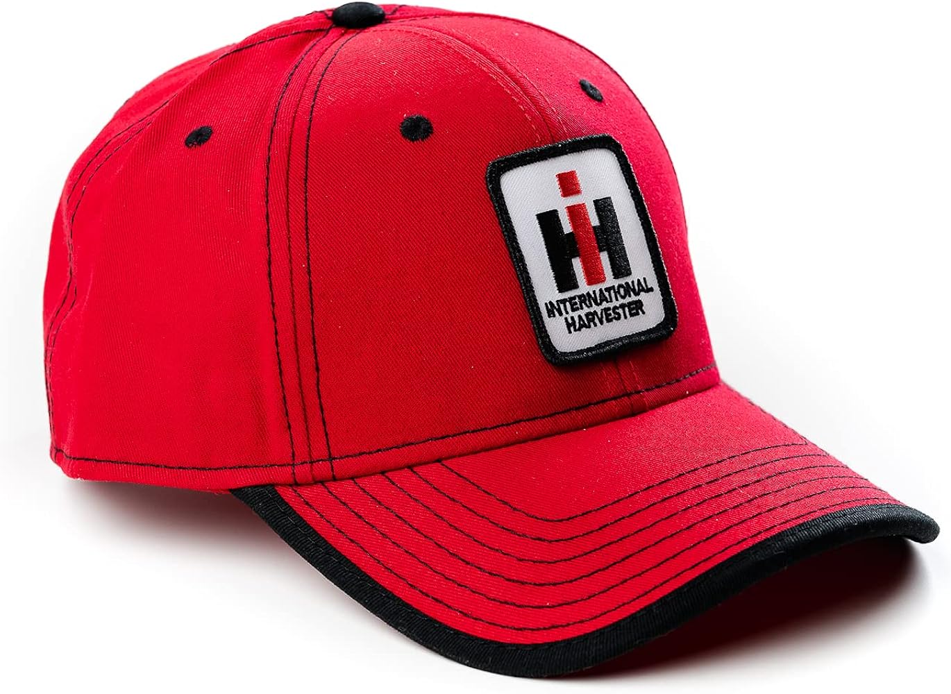 IH International Harvester Logo Hat, Red with Black Accents.