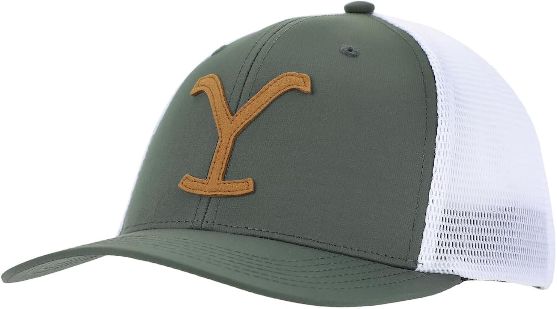 Bioworld Yellowstone Logo Olive Elite Flex Trucker Hat