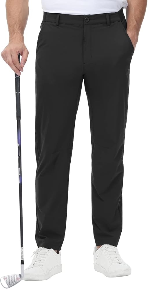 TBMPOY Mens Stretch Golf Pants Lightweight Quick Dry Casual Work Pant with 3 Pockets