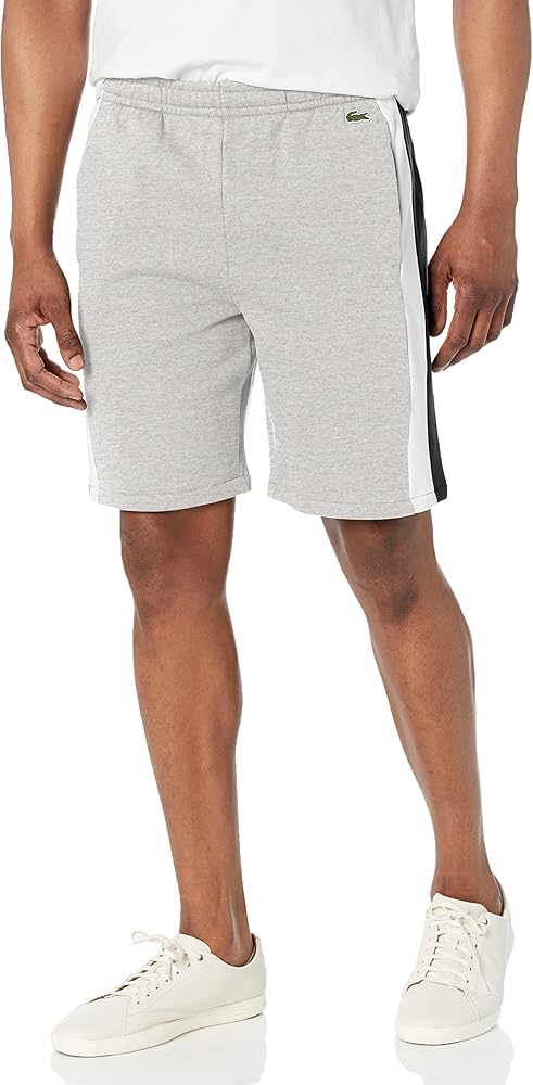 Lacoste Mens Brushed Fleece Colorblock Shorts