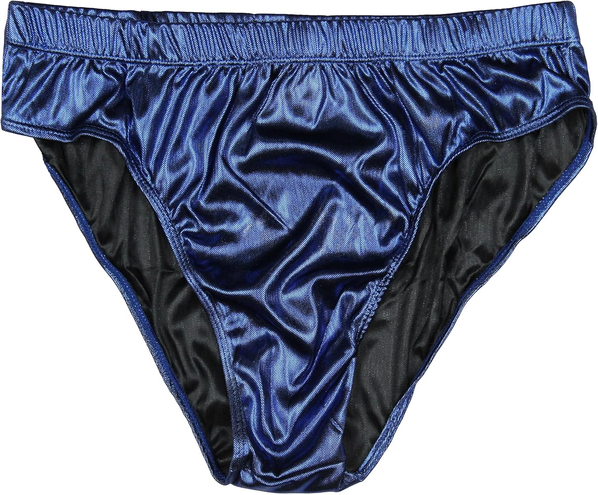 INTIMO Mens Metallic Blue Bikini Brief Underwear