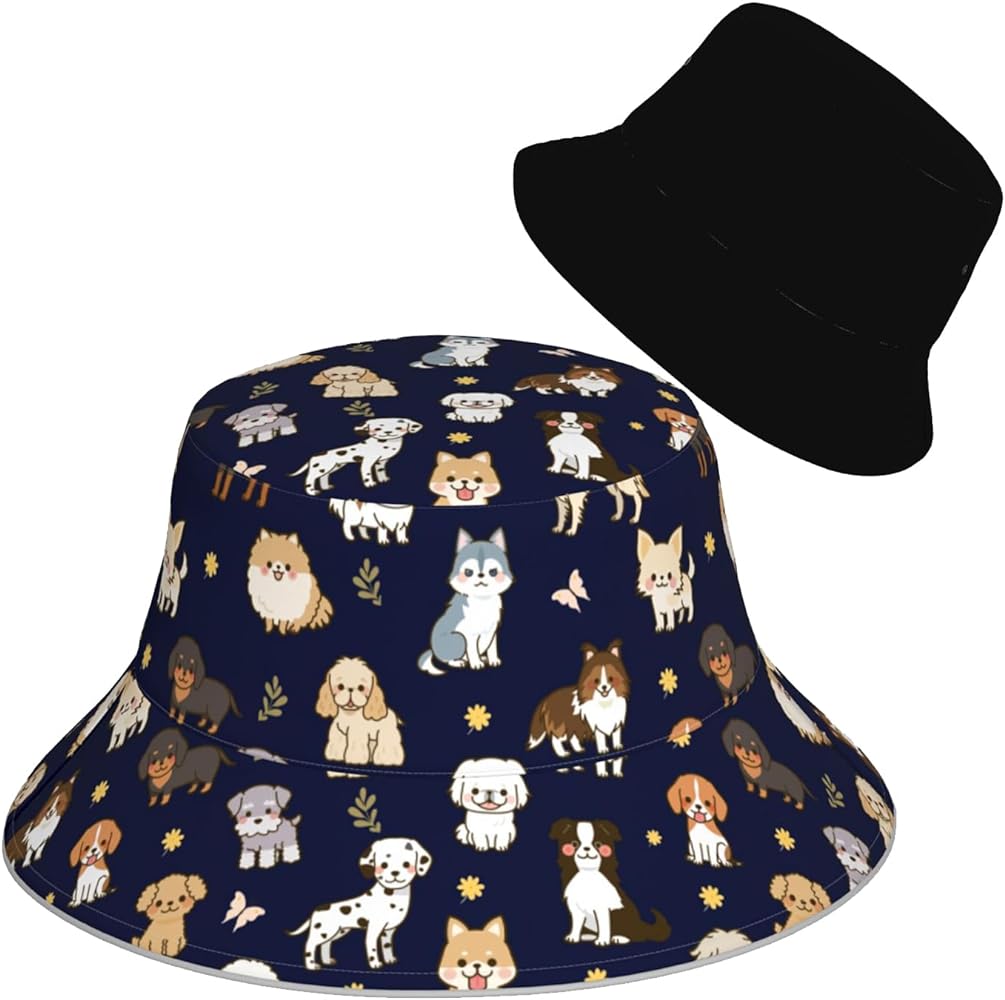 Bucket Hat for Men Women Packable Reversible Printed Summer Hats