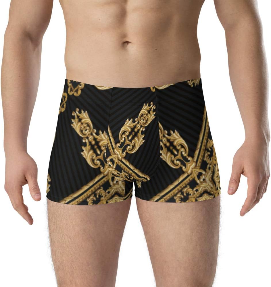 Boxer Briefs Underwear Men’s Harp Gold Luxury Coal Stripe Black