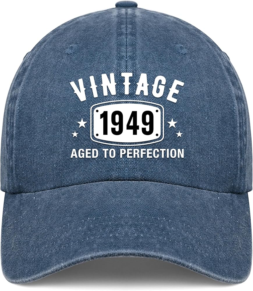 75th Birthday Gifts for Men Women Embroidered Vintage 1949 Hat 75 Year Old Gifts