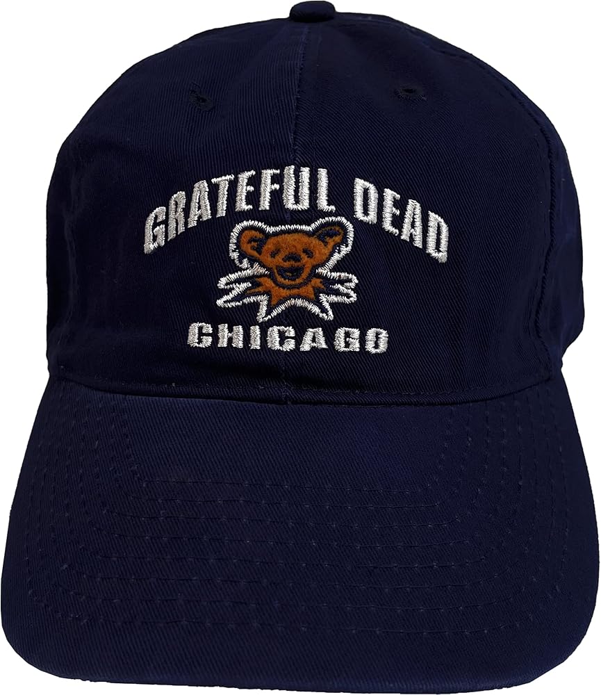 Grateful Dead Men's Standard Liquid Blue Chicago 95 Baseball Hat, Navy, One Size