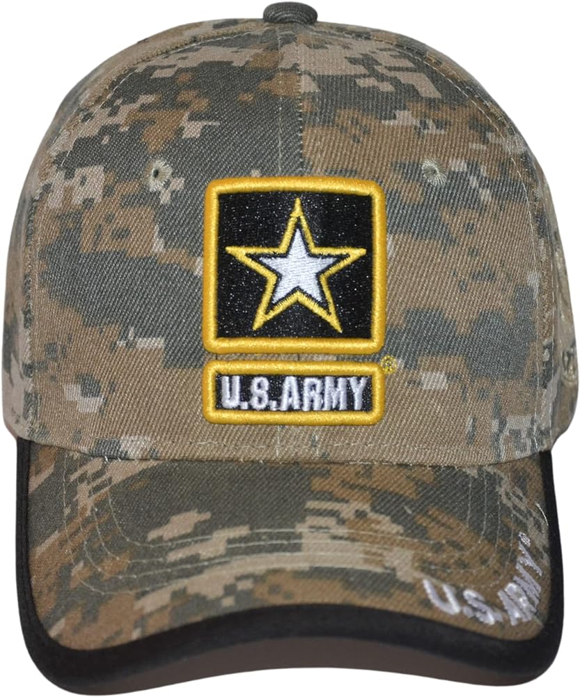 US Army Hat Official Licensed Military Cap, Embroidered Military Baseball Hat for Men and Women