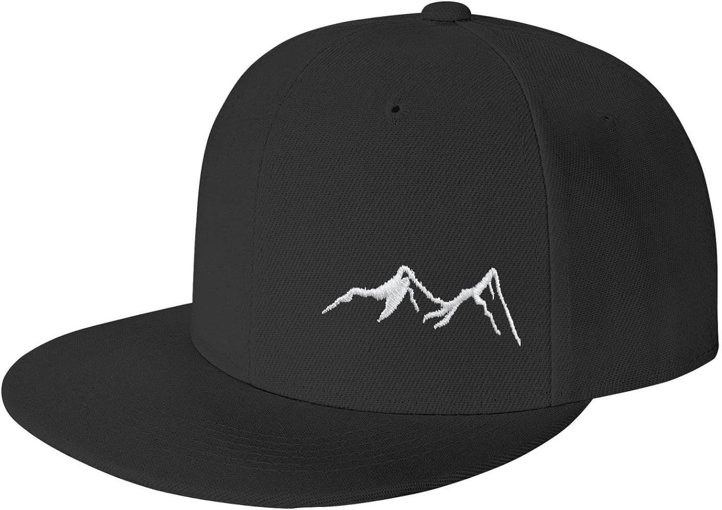 Snapback Mountain Adventure Embroidered Baseball Cap, Camping Gifts Outdoors Flat Bill Hat