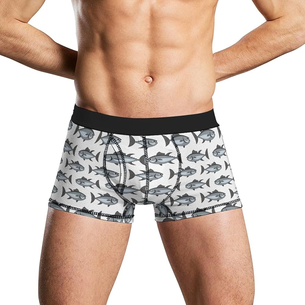 Tuna Fish Men's Boxer Briefs Soft Comfortable Underwear Stretch Underpants Trunks