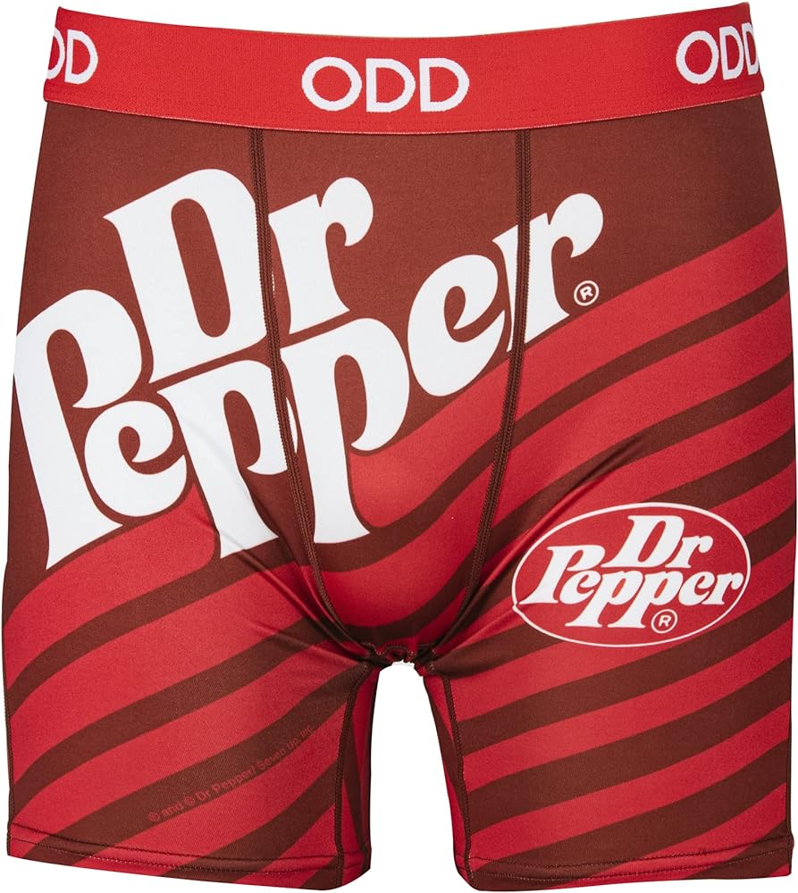 Odd Sox, Fun Boxer Briefs for Men, Crush, Dr. Pepper, 7 Up Soda Bold Logo Prints