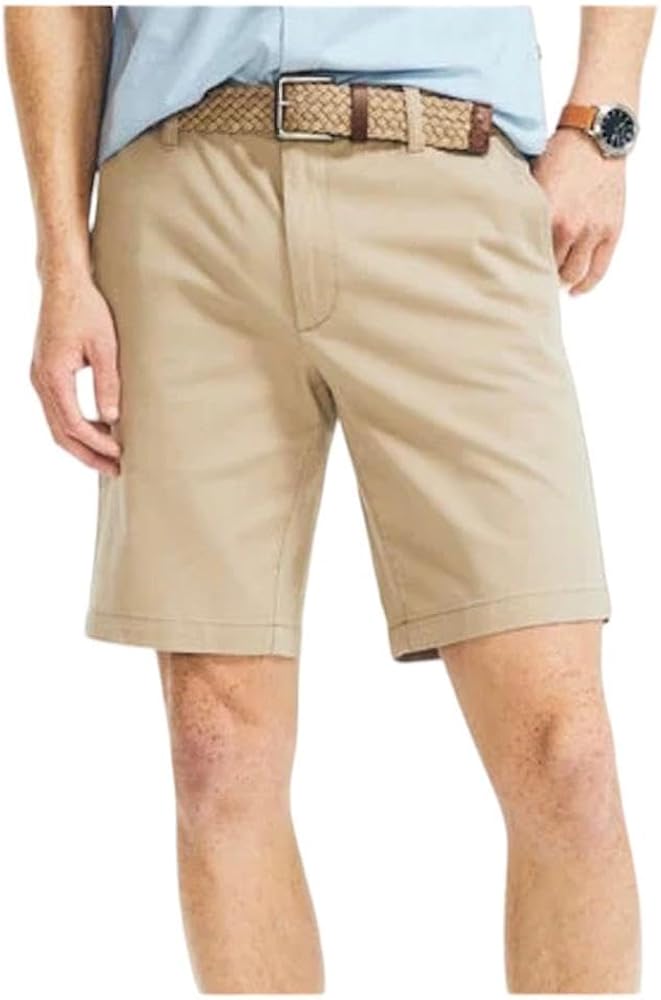 Nautica Mens 10" Stretch Cotton Classic Chino Short (US, Waist, 32, Regular, Khaki)