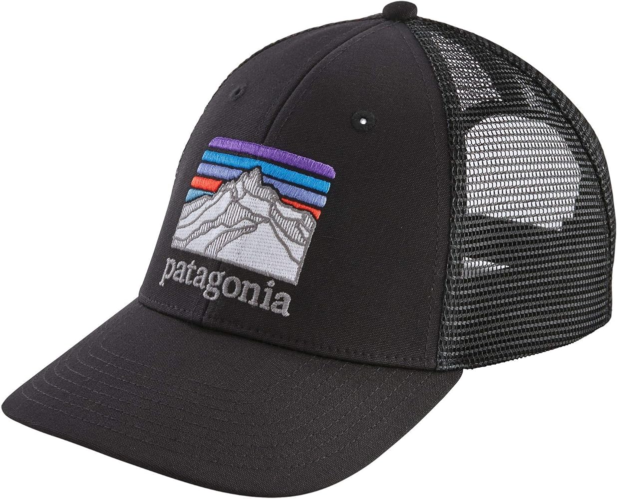 Patagonia Line Logo Ridge LoPro Trucker Hat (Black)