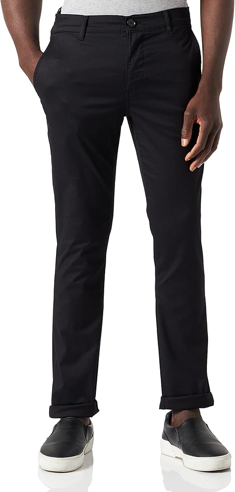 A | X ARMANI EXCHANGE Men's Micro-Grid Stretch Cotton Trouser