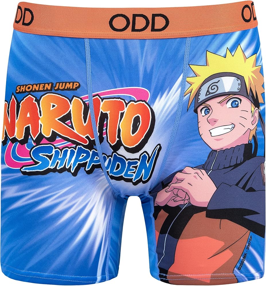 Odd Sox, Naruto Shippuden Character Anime Men's Underwear Boxer Briefs, Assorted