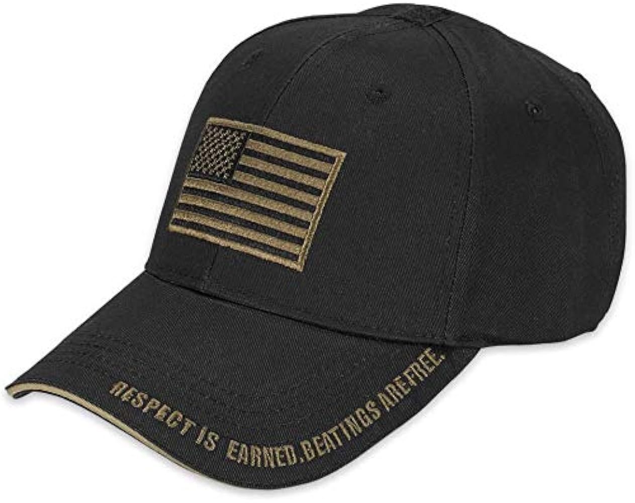 American Flag Tactical Hat - Cap Black