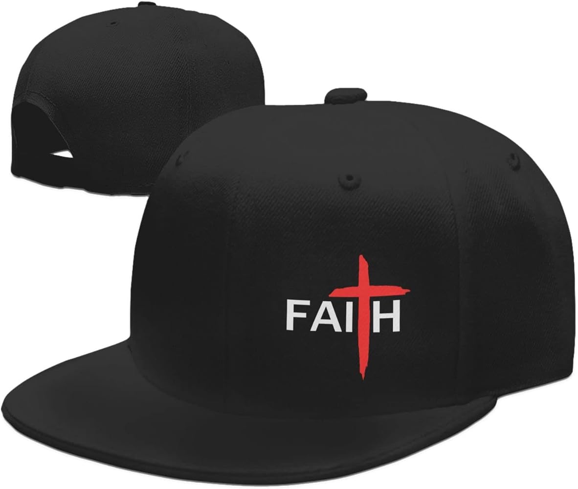 Christian Jesus Cross Hat Religious Flat Bill Brim Baseball caps Cool Hip Hop Men Women Trucker Hats