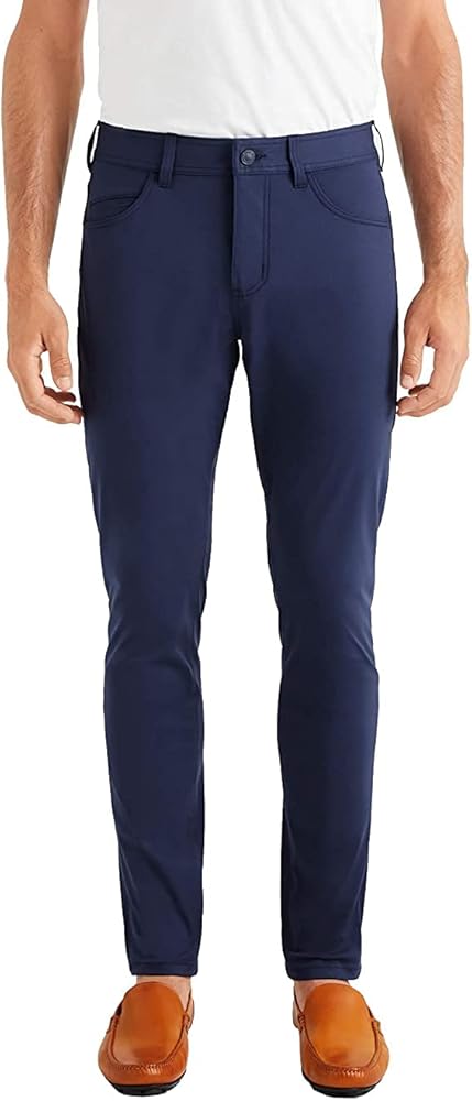 Rhone Men's Commuter Five Pocket Slim Fit Pant, Premium Comfort, Breathable 4-Way Stretch Fabric (Navy, 30W x 33L)