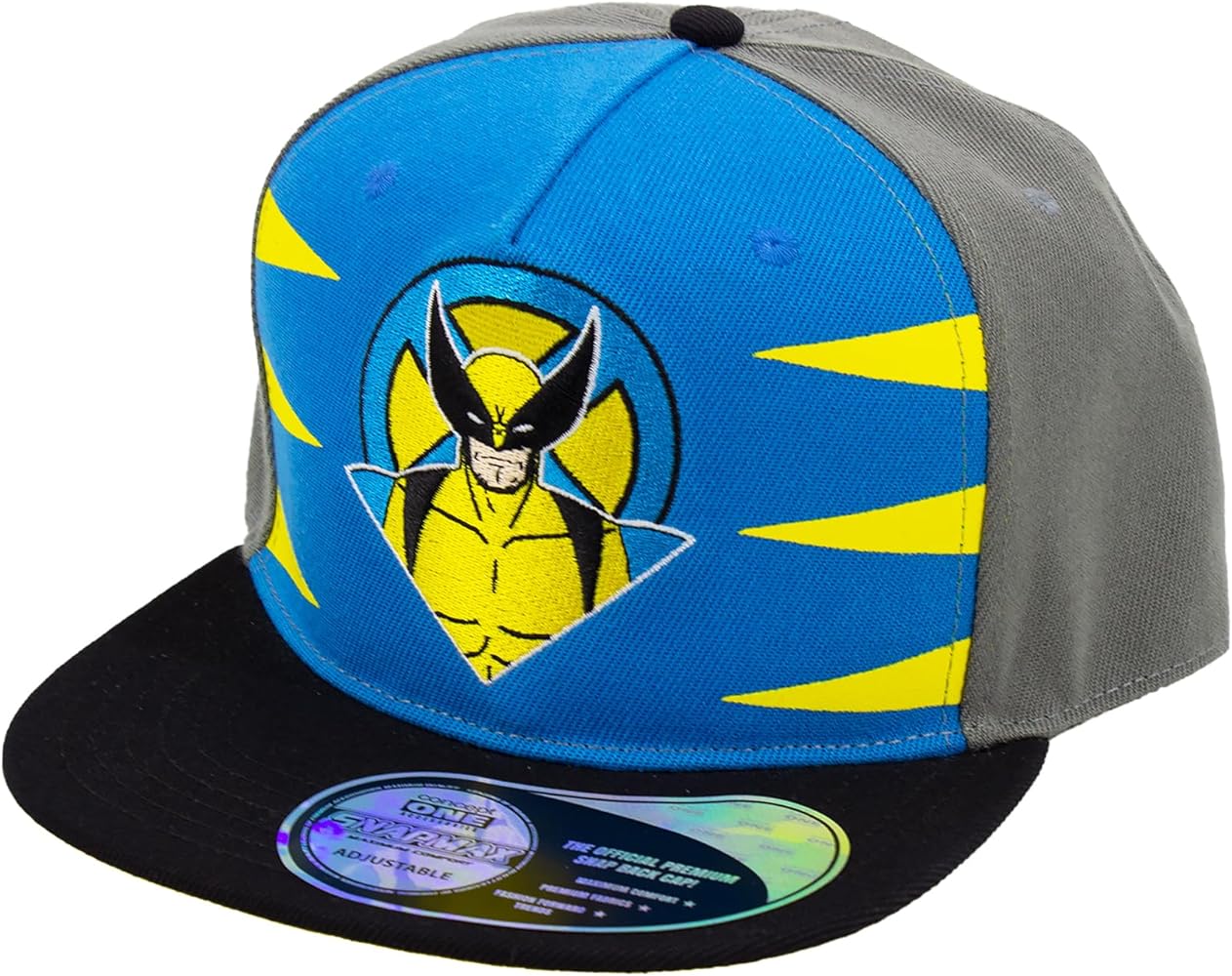 Concept One Marvel X-men Baseball Cap, Wolverine Adjustable Flat Brim Snapback Hat