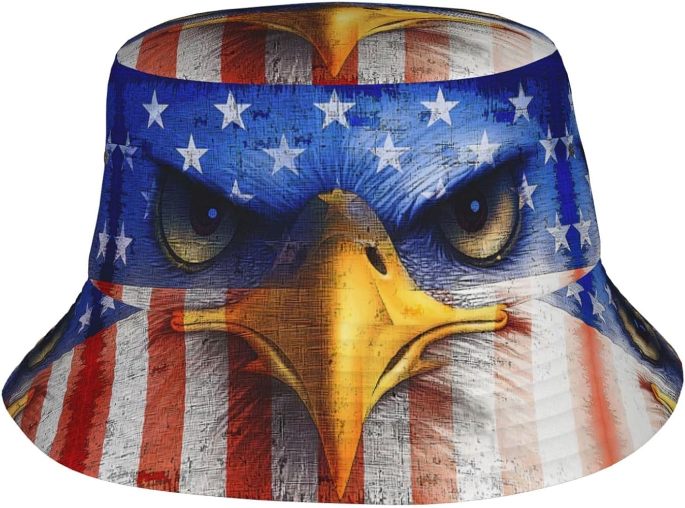 USA Flag Bucket Hat for Women Men,Funny American Flag Beach Sun Cap Fisherman Hat for Travel Hiking