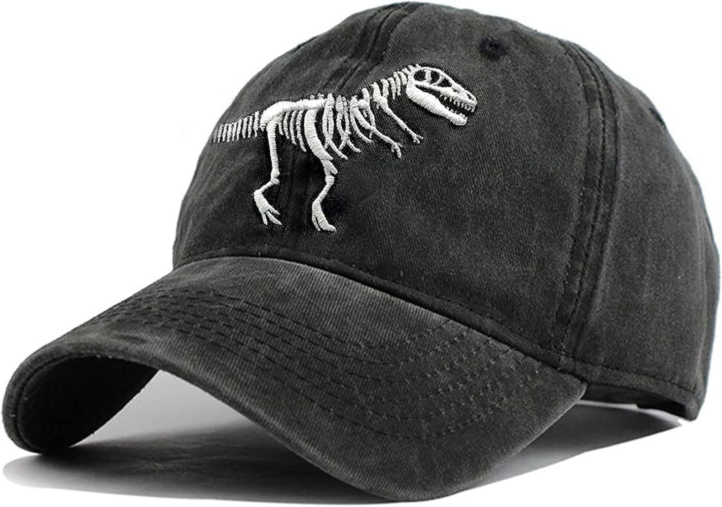 Men Women Dinosaur Hat Embroidered T Rex Skeleton Baseball Cap