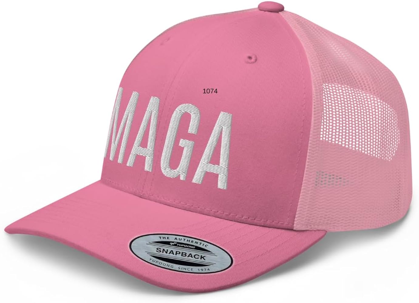 MAGA Make America Great Again Premium Trucker Hat Mid Crown Curved Bill Mid Adjustable Donald Trump Cap