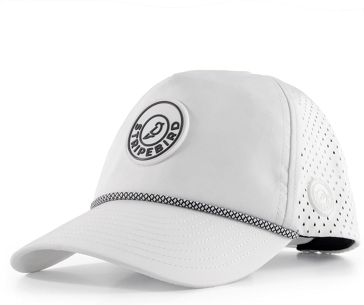 Golf Performance Snapback Hat - Water-Resistant Baseball Cap for Men and Women - Rope Hat